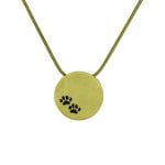 Round Bronze with Paw Prints